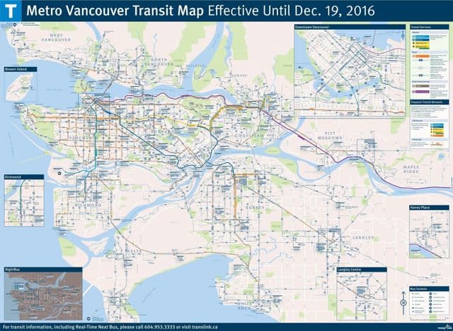 Vancouver bus station kaart