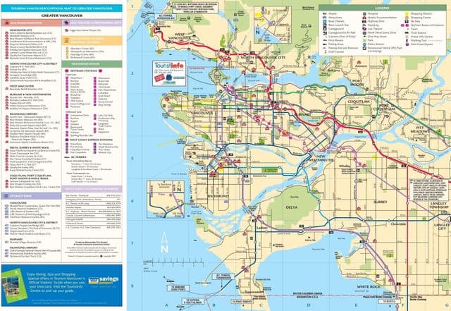 Vancouver wegen kaart